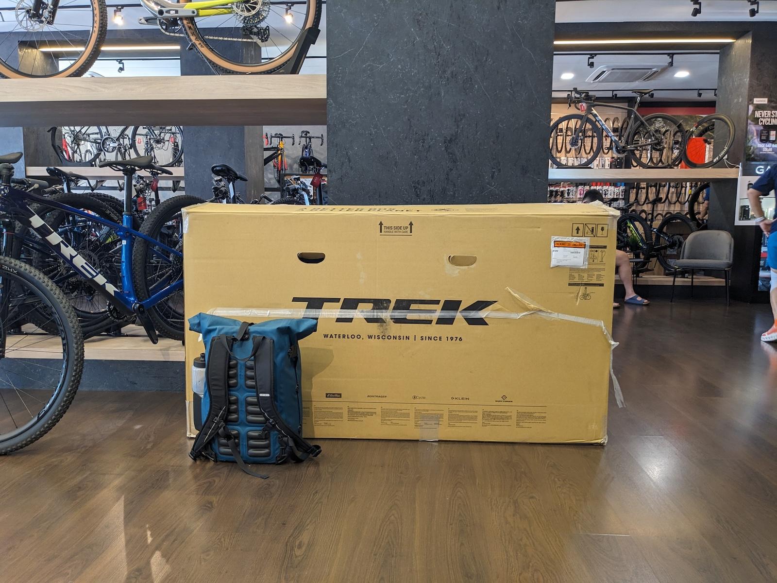 Bicycle box in a bicycle store