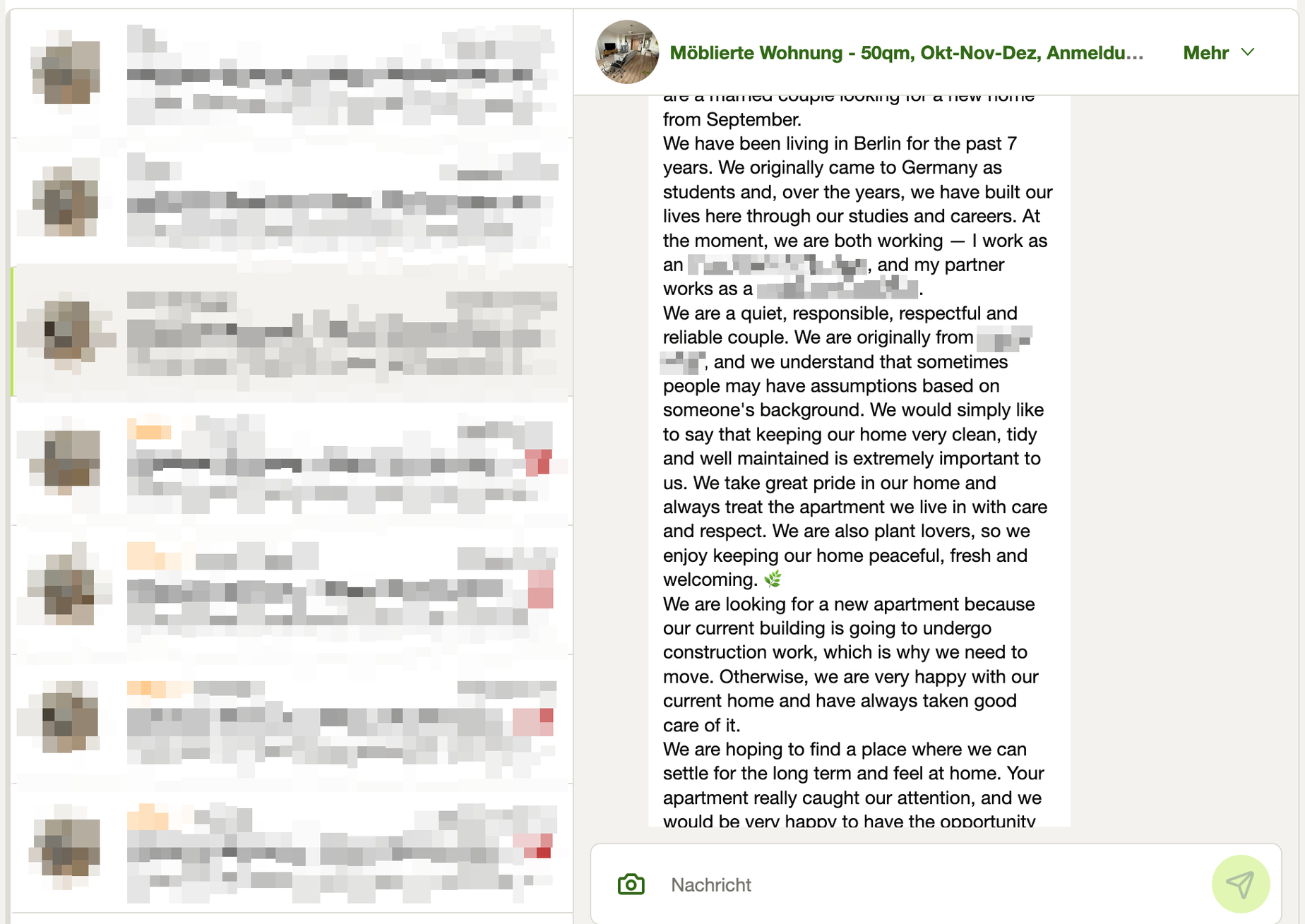 Kleinanzeigen wall of text