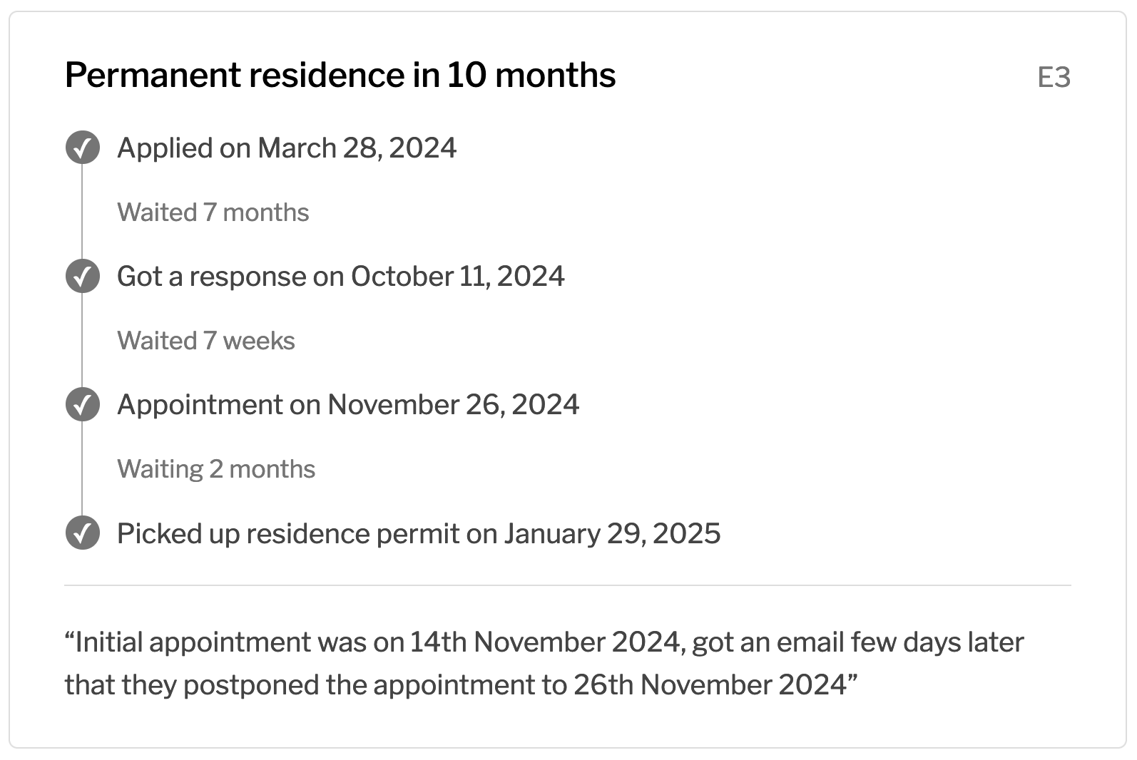 LEA wait times - Individual user reports