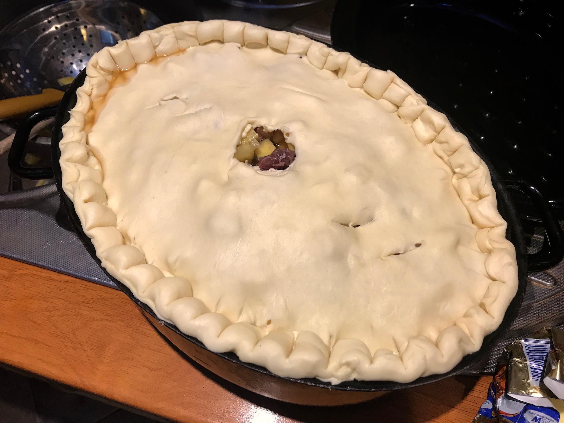 Tourtiere before cooking